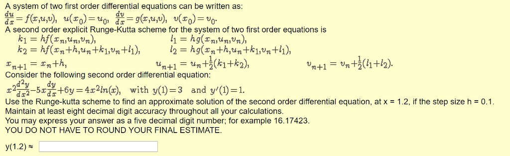 Solved A system of two first order differential equations | Chegg.com