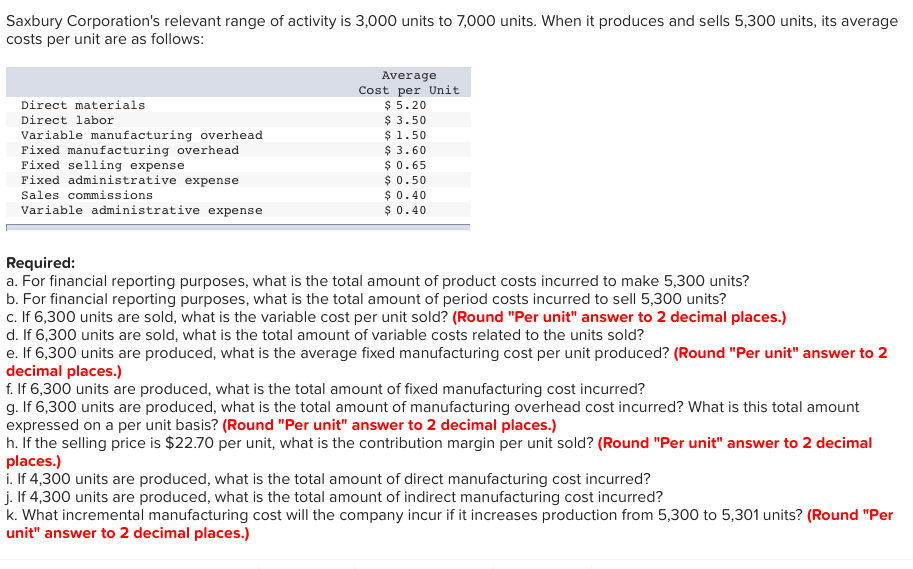 solved-saxbury-corporation-s-relevant-range-of-activity-is-chegg