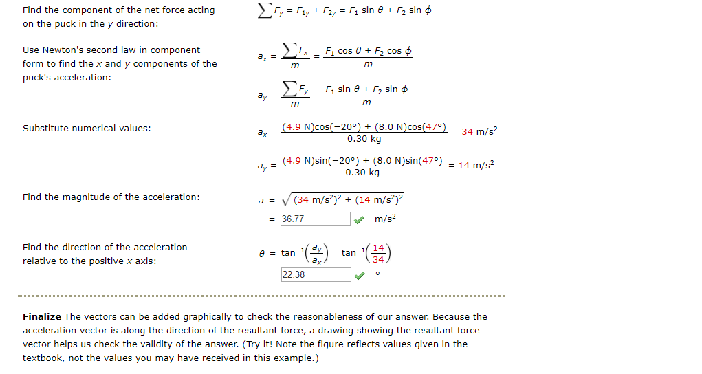 Solved Example 5.1 An Accelerating Hockey Puck A hockey puck