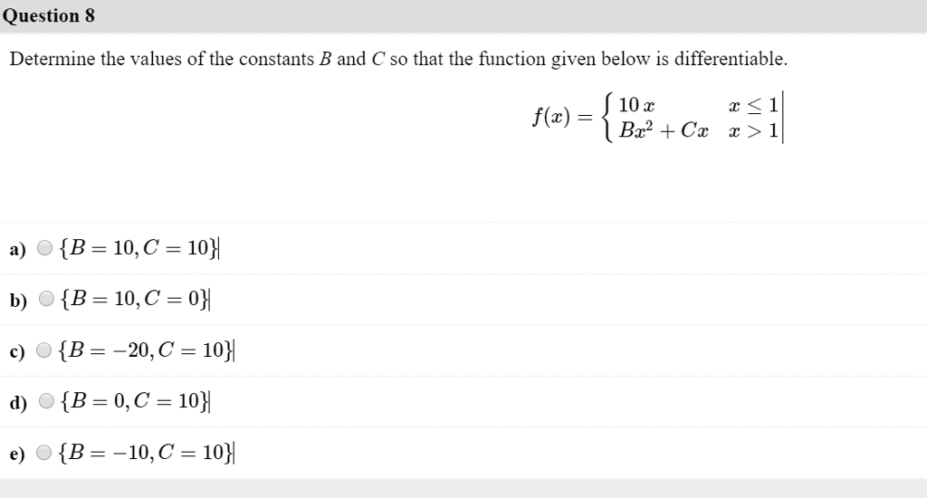 Solved Determine The Values Of The Constants B And C So That | Chegg.com