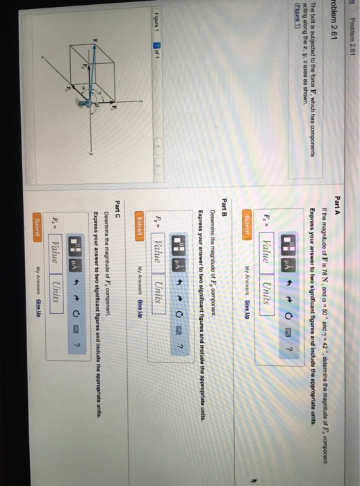 Solved The bolt is subjected to the force F, which has