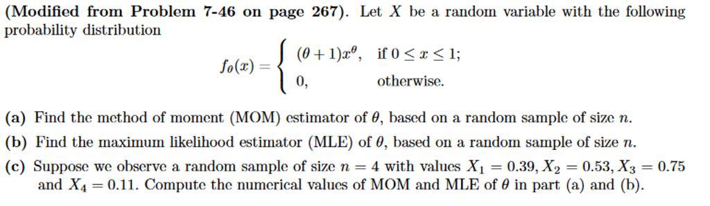 Solved Let X be a random variable with the following | Chegg.com