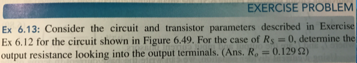 Solved EXERCISE PROBLEM Ex 6.13: Consider the circuit and | Chegg.com