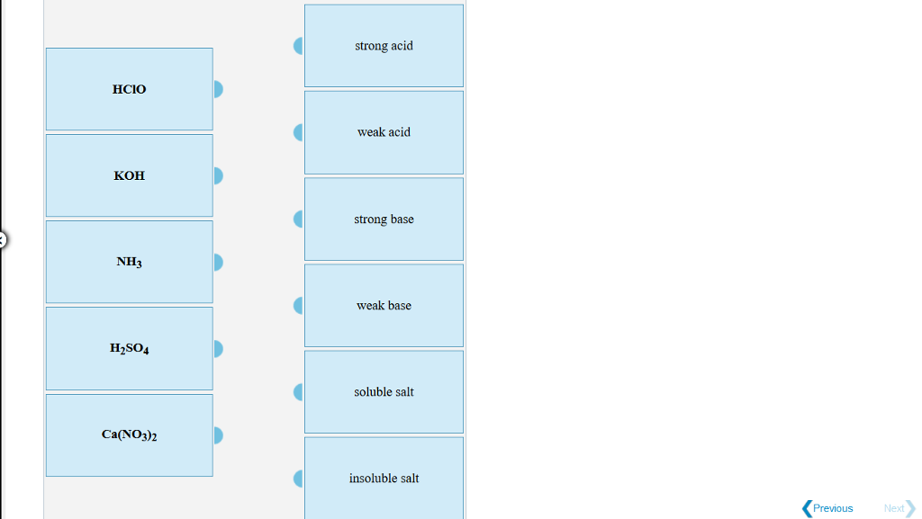 Solved Classify each of the following substances as either a | Chegg.com