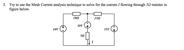 Solved Try to use the Mesh Current analysis technique to | Chegg.com