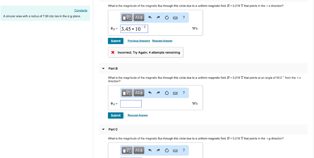 Solved What is the magnitude of the magnetic flux through | Chegg.com