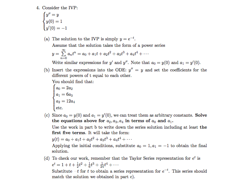 Solved Consider the IVP: {y