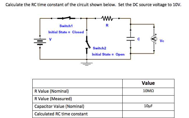Solved calculate the RC time constant of the circuit shown. | Chegg.com