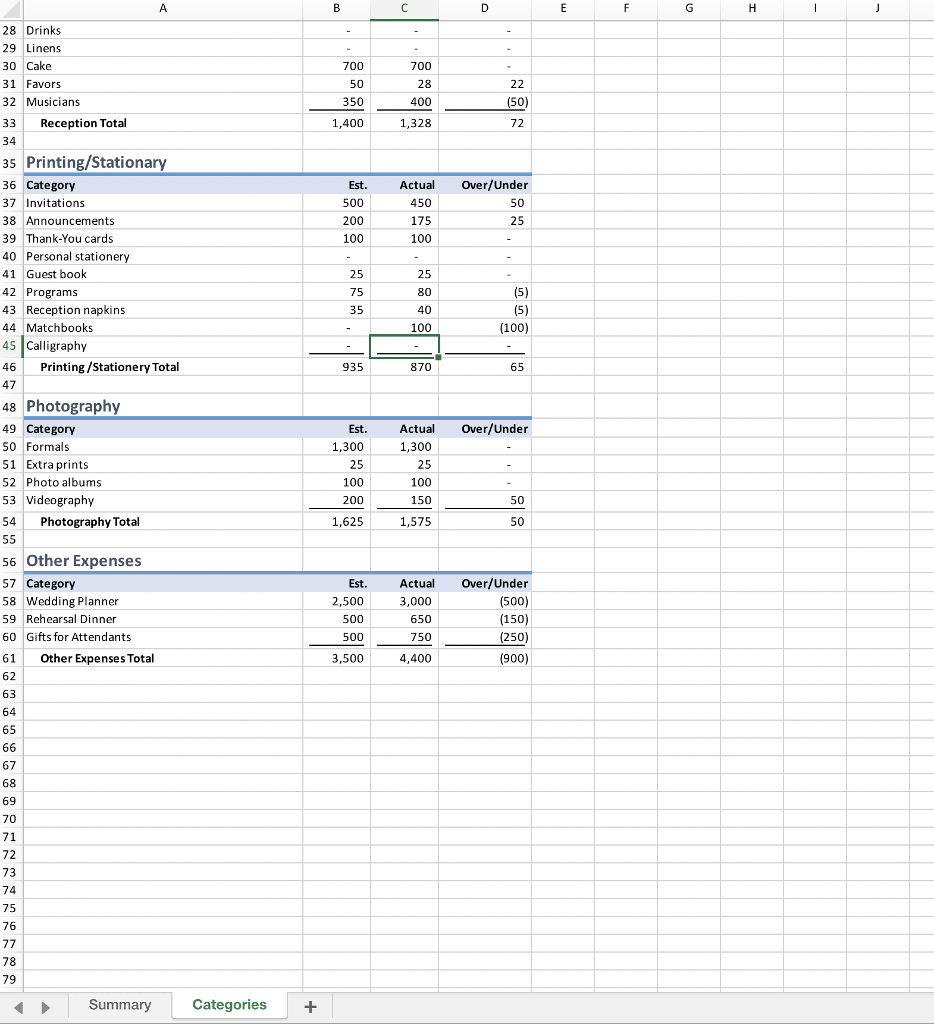 Open Excel and enter your first name, middle initial, | Chegg.com