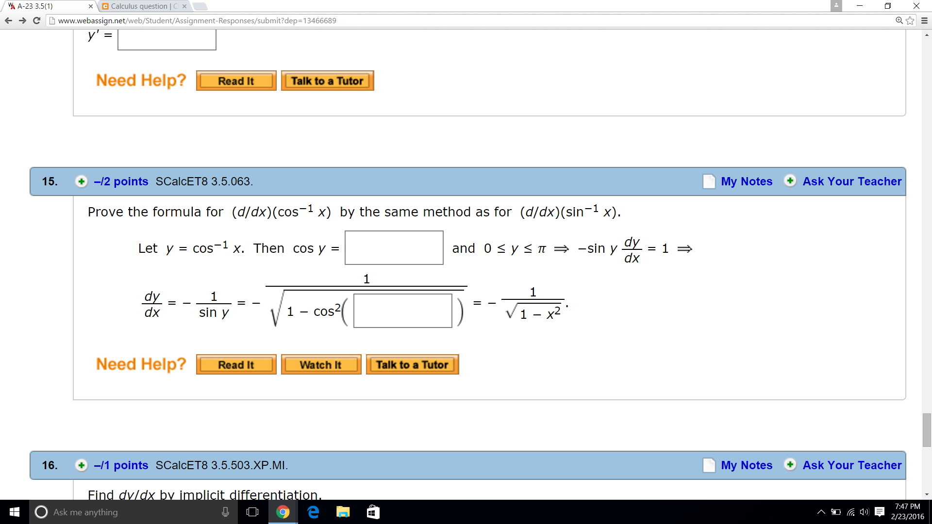 solved-prove-the-formula-for-d-dx-cos-1-x-by-the-same-chegg