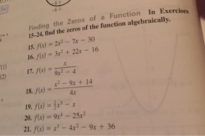 finding the zeros of a function practice