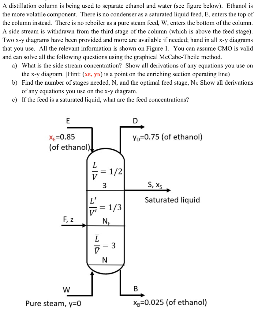 a-distillation-column-is-being-used-to-separate-chegg