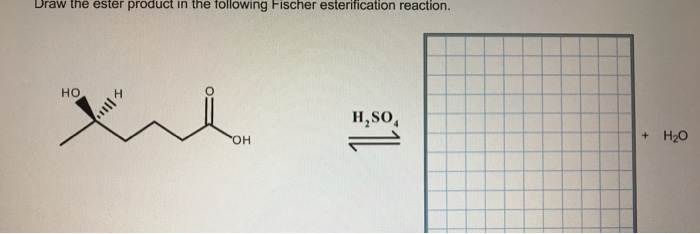 Solved Draw the ester product in the following Fischer | Chegg.com