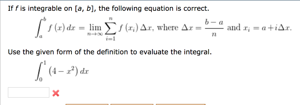 Solved If F Is Integrable On [a, B], The Following Equation | Chegg.com