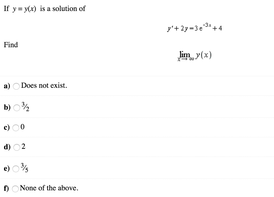 solved-if-y-y-x-is-a-solution-of-y-2y-3e-3x-4-find-chegg