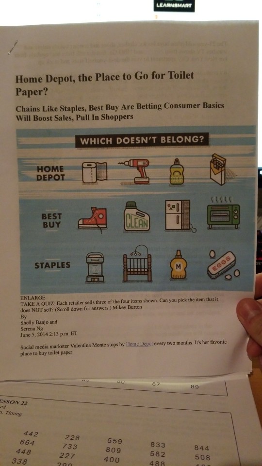 Solved Toilet Paper at Home Depot? Competition Changes