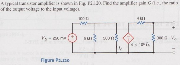 Solved A typical transistor amplifier is shown in Fig. | Chegg.com