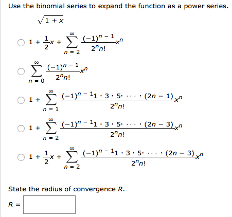 Solved Use the binomial series to expand the function as a | Chegg.com