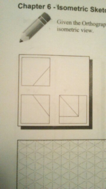 Solved Given the Orthographic Top view, Front View, and Side | Chegg.com