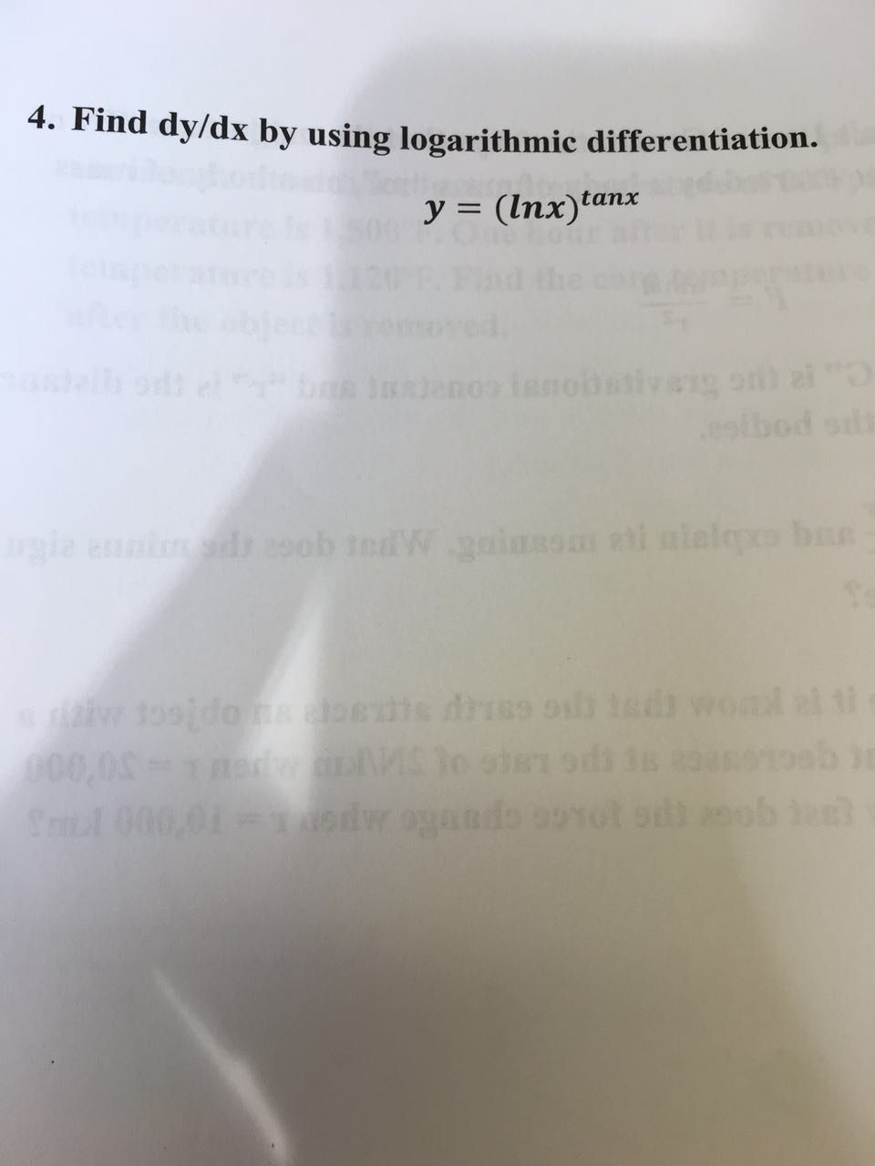 Solved Find dy/dx by using logarithmic differentiation. y = | Chegg.com