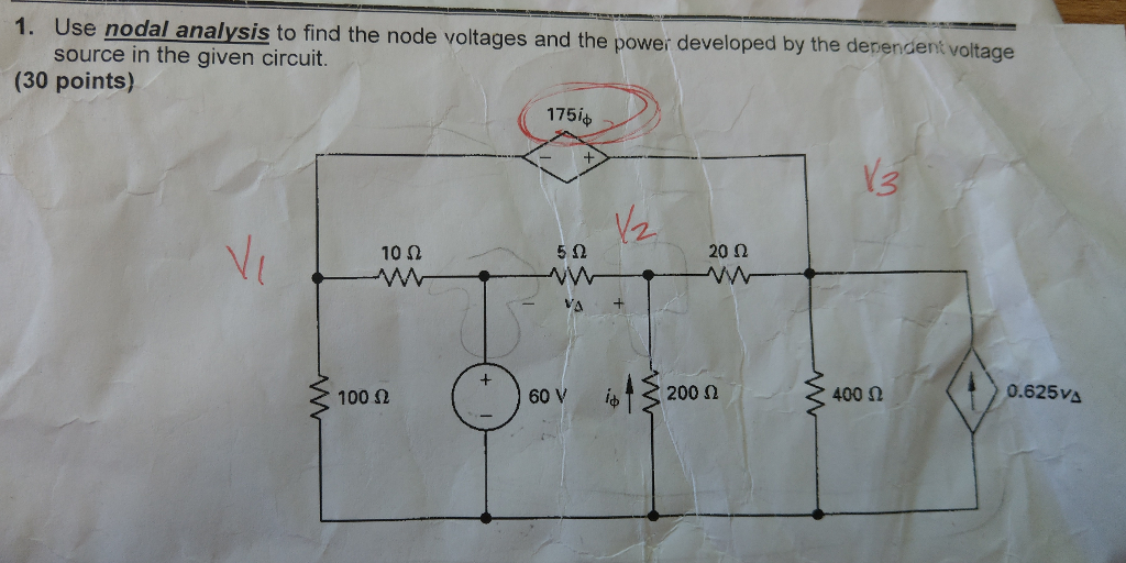 Solved Use NODAL ANALYSIS to find the node voltages and the | Chegg.com