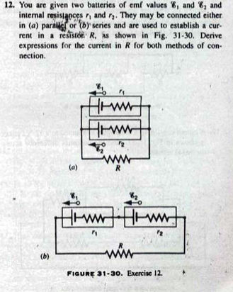 Solved You Are Given Two Batteries Of Emf Value _1 And _2 | Chegg.com