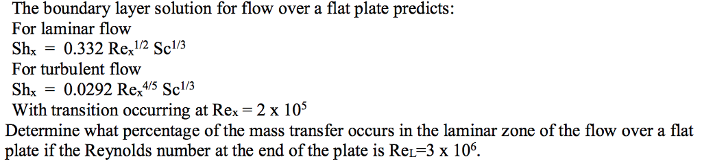 Solved The boundary layer solution for flow over a flat | Chegg.com