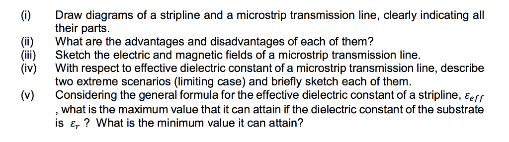 Solved Draw diagrams of a stripline and a microstrip | Chegg.com