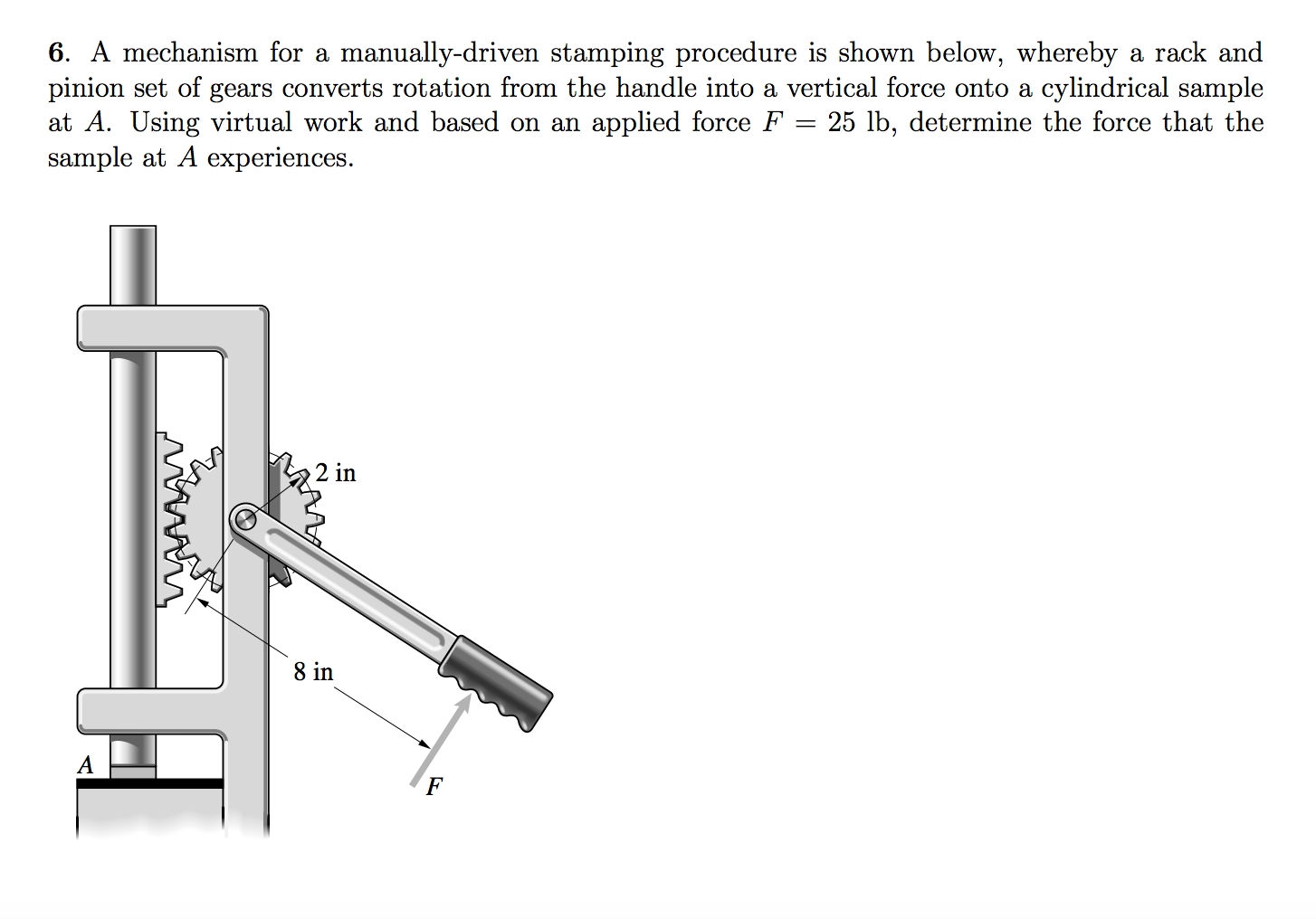 Solved A mechanism for a manuallydriven stamping procedure
