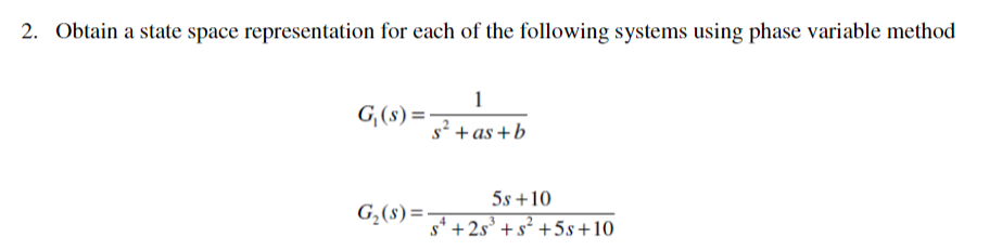 Solved variable method %(s s2 +as +b 5s +10 +2s +s +5s+10 | Chegg.com