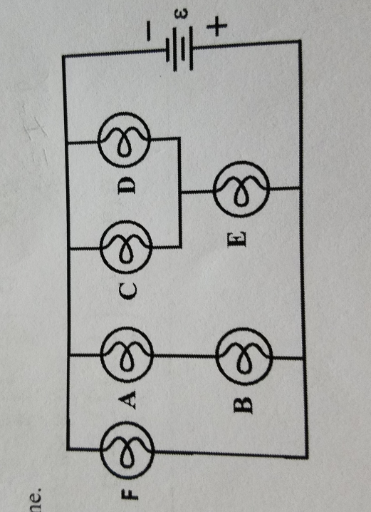 Solved Six identical light bulbs in figure on right are all | Chegg.com