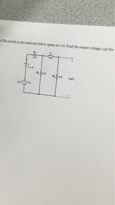 Solved The Switch In The Network Below Opens At T=0, Find | Chegg.com