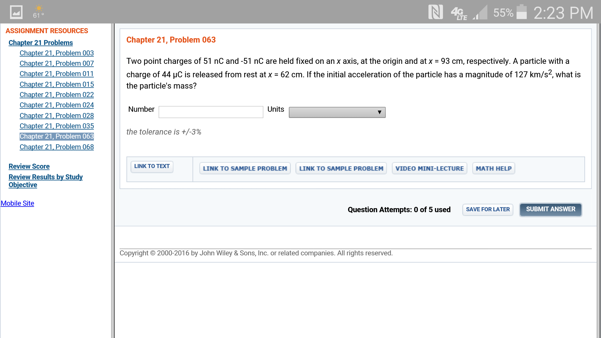 Solved Two point charges of 51 nC and 51 nC are held fixed