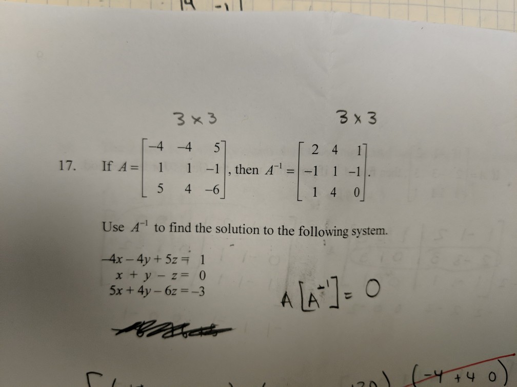 Solved 3 x 3 ?2 17. If A =| 1-11, then A | 5 4 -6 11-1 Use A | Chegg.com