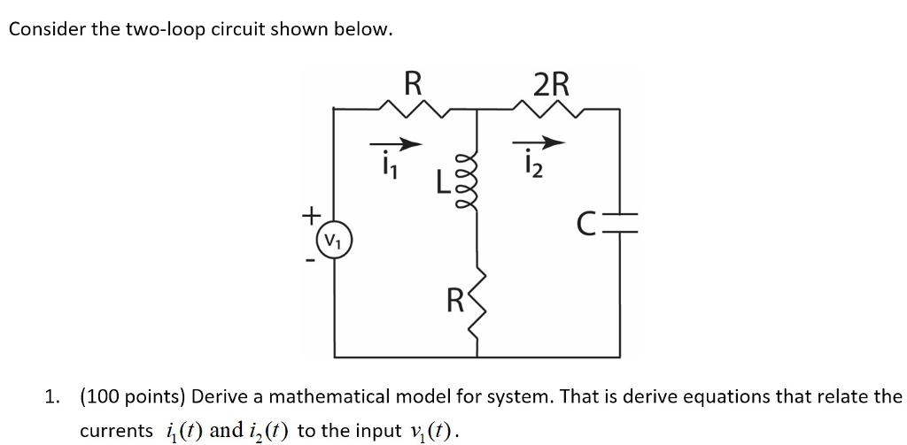 Solved Consider the two-loop circuit shown below. Derive a | Chegg.com