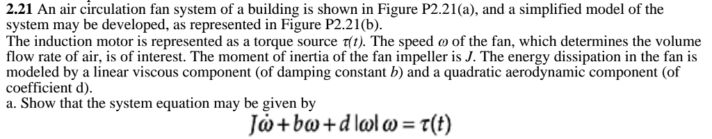 2.21 An air circulation fan system of a building is | Chegg.com