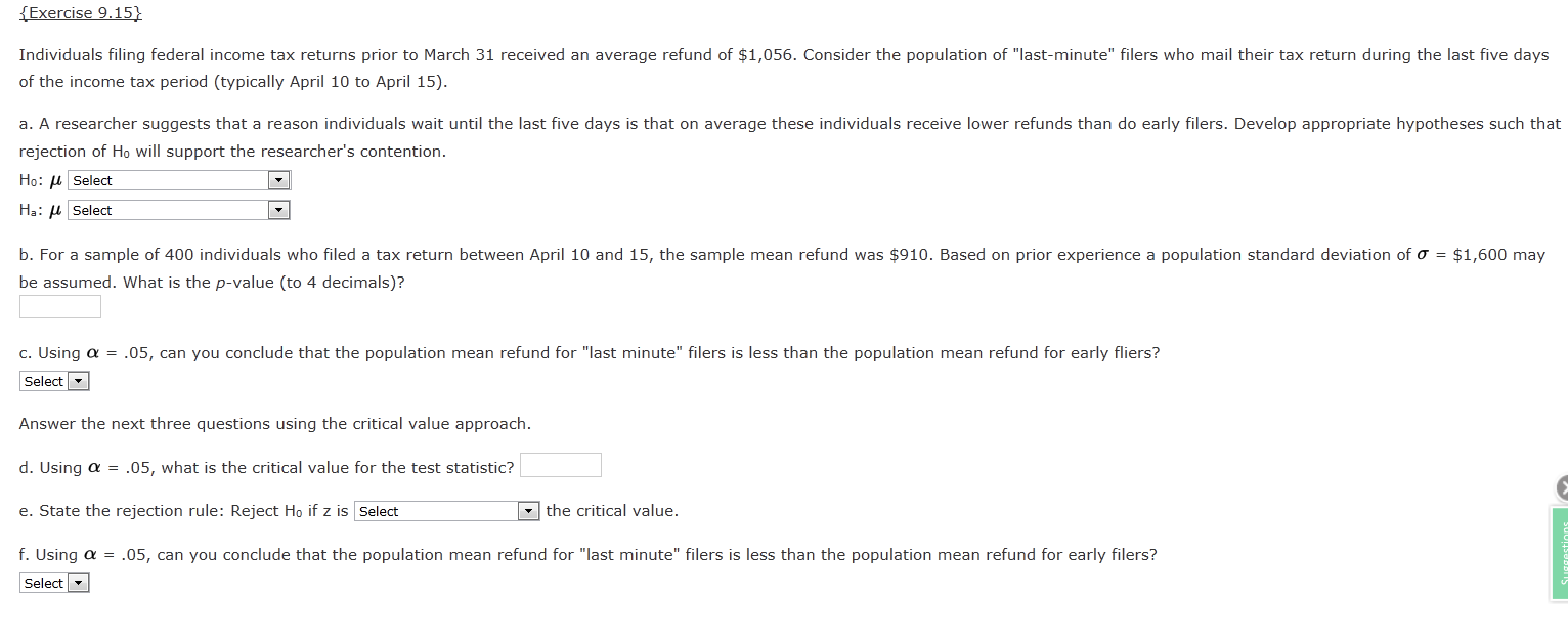 Solved Exercise 9 15 Individuals Filing Federal Income Tax Chegg