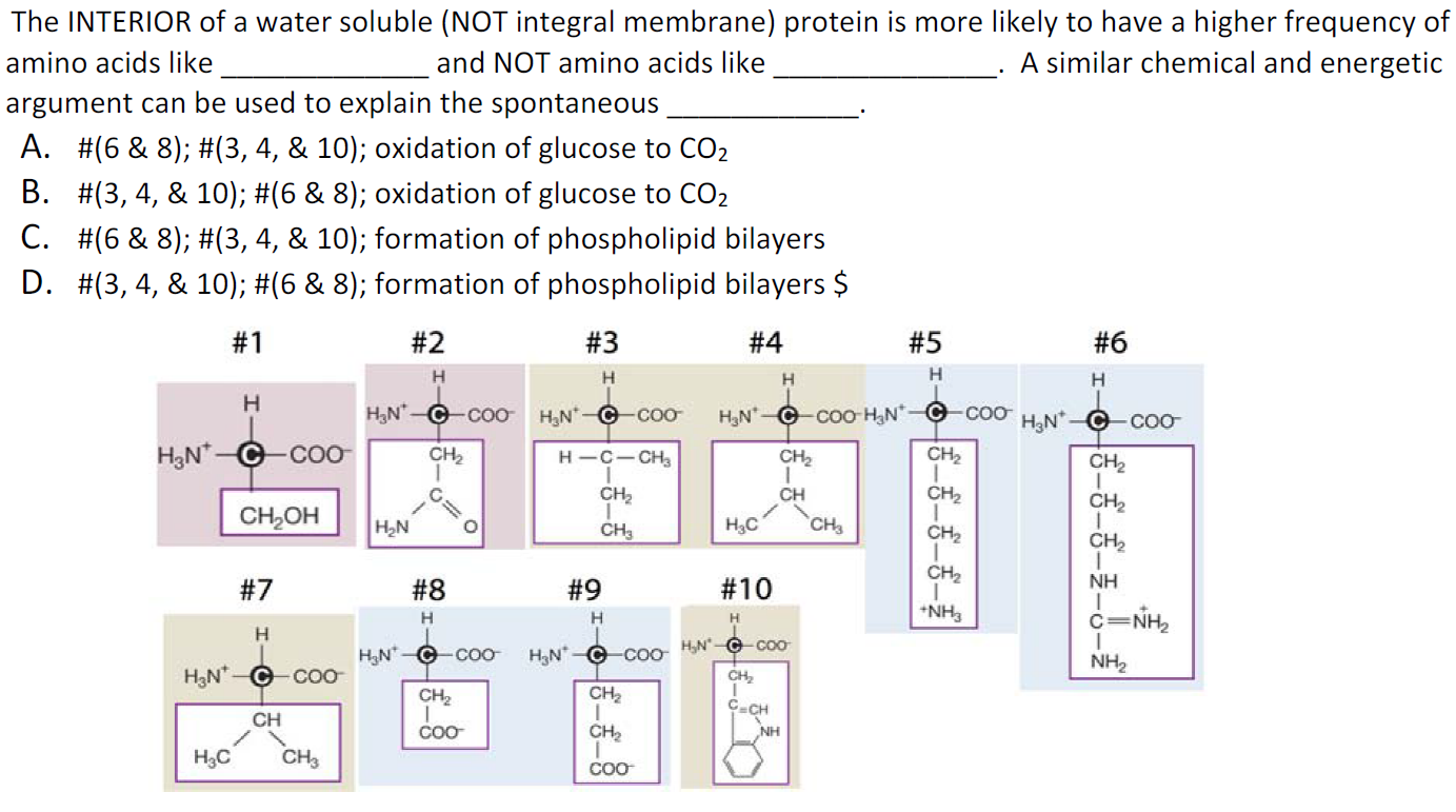 Solved Amino acid polar or nonpolar question. I know the