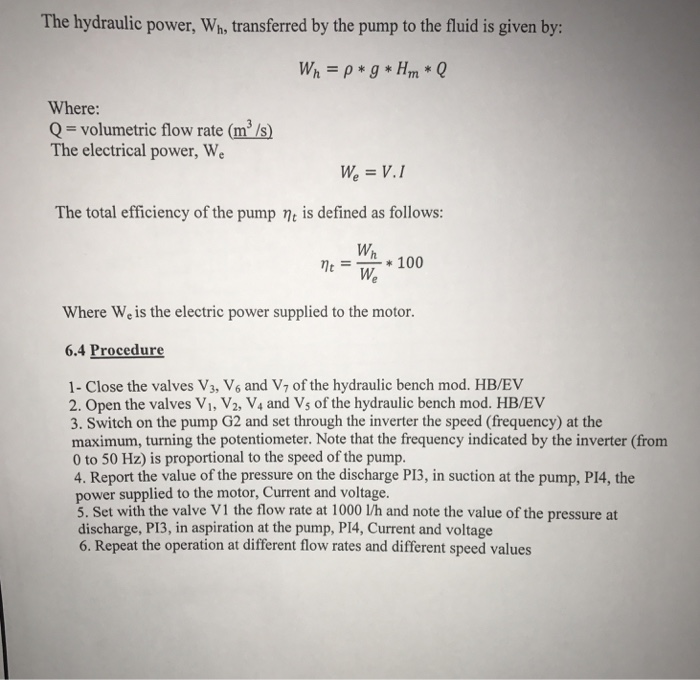 Solved Centrifugal Pump Characteristics (Single Pump) 6.1