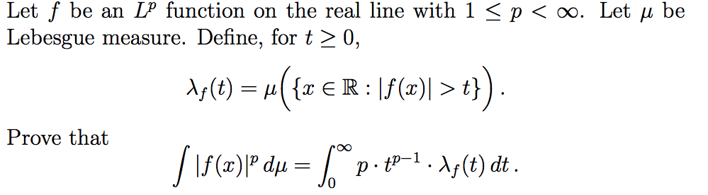 Solved Let f be an LP function on the real line with 1-p?oo. | Chegg.com