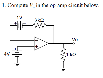 Solved Compute VO in the op-amp circuit below. | Chegg.com