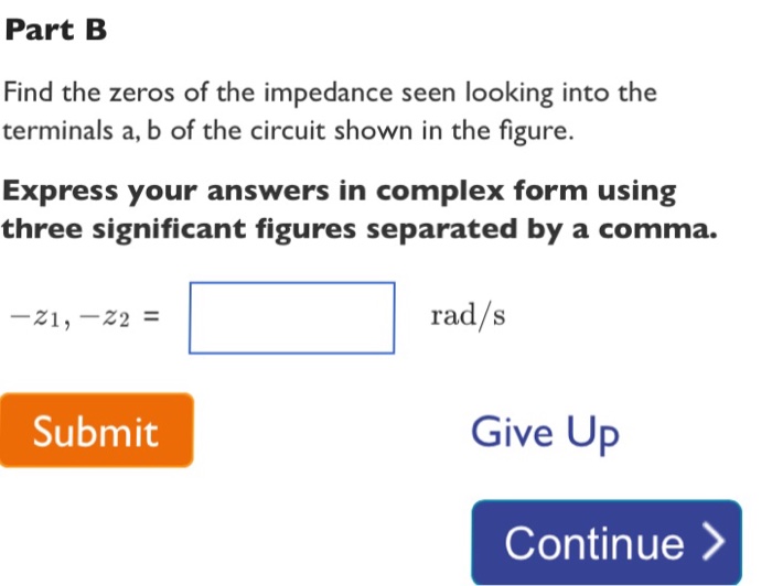 Solved Problem 1.I Part A Find The Transfer Function H(s) = | Chegg.com