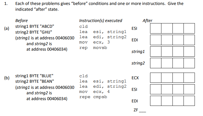 Solved Each of these problems gives "before" conditions and | Chegg.com