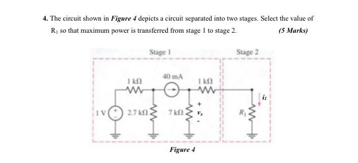 Solved The circuit shown in Figure 4 depicts a circuit | Chegg.com