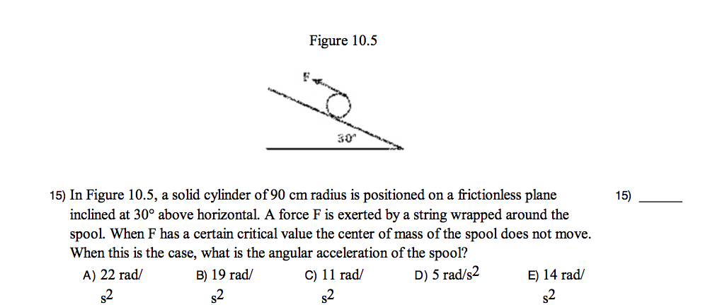 Solved In Figure 10.5, a solid cylinder of 90 cm radius is | Chegg.com