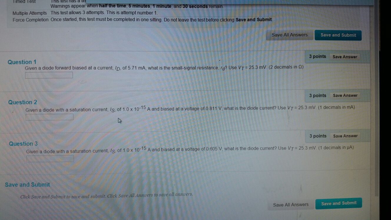 Solved Given a diode forward biased at a current, I_D, of | Chegg.com