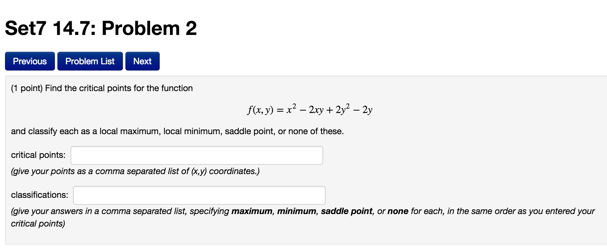 solved-find-the-critical-points-for-the-function-f-x-y-chegg