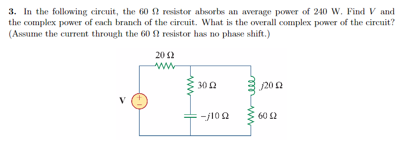 Solved 3. In the following circuit, the 60 Ω resistor | Chegg.com