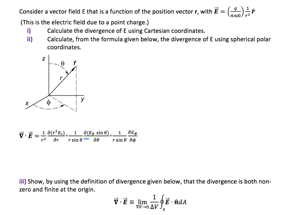 Solved Consider a vector field E that is a function of the | Chegg.com