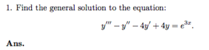 Solved Find The General Solution To The Equation Y Chegg Solved Find The General Solution To The Equation Y Chegg